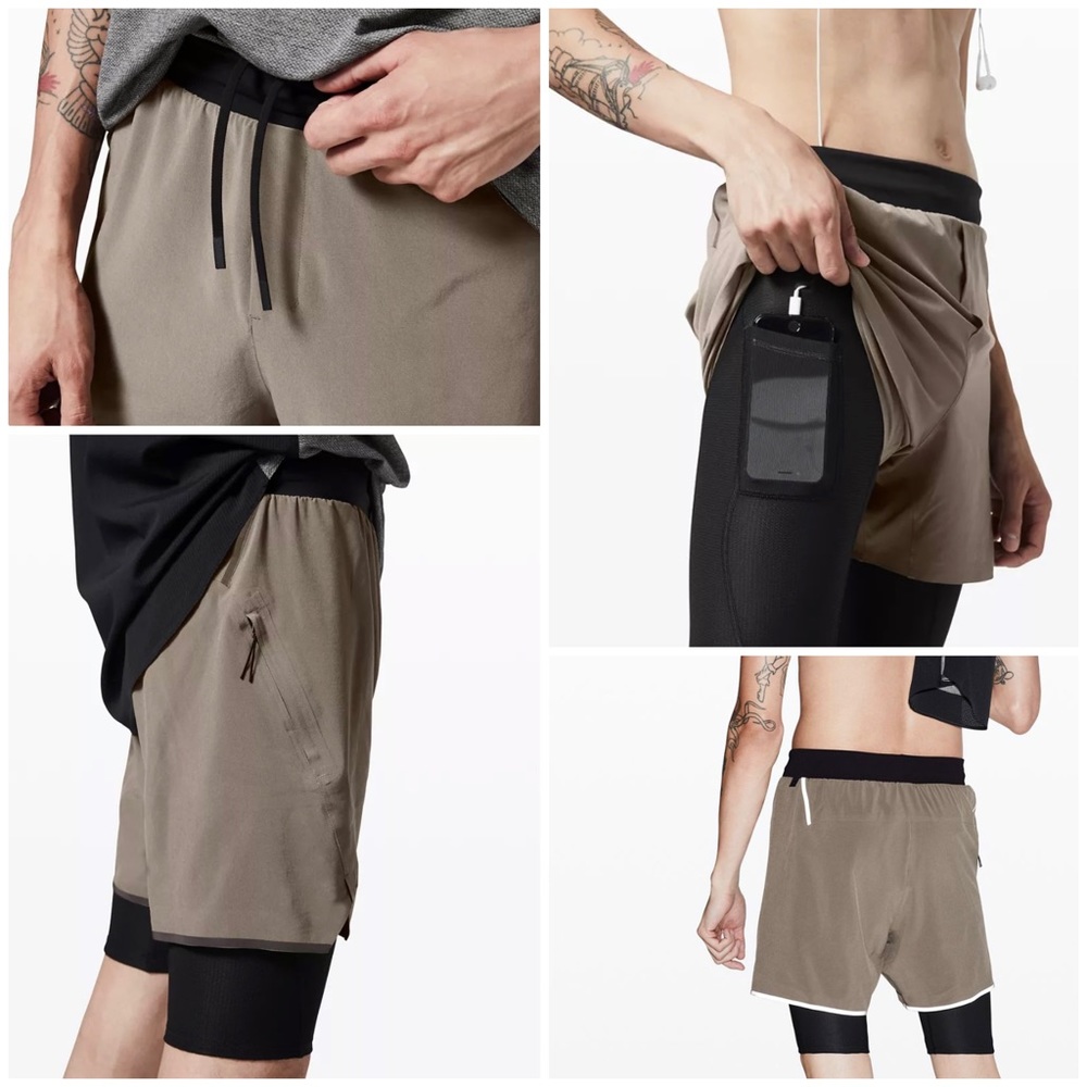 Lululemon Diffract Run Short *Lined Sz Xs In Noma… - image 4